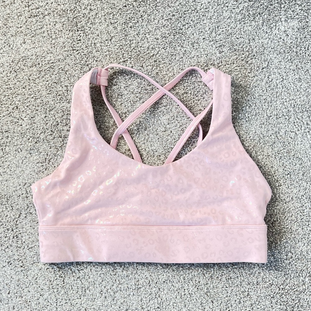 Pink Leopard Unicorn Light N Tight Strappy Bra